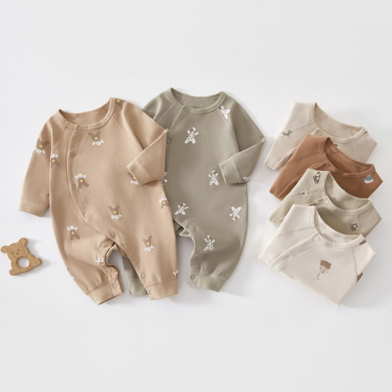 【BABY】北欧風アニマル柄綿カバーオールSK102620