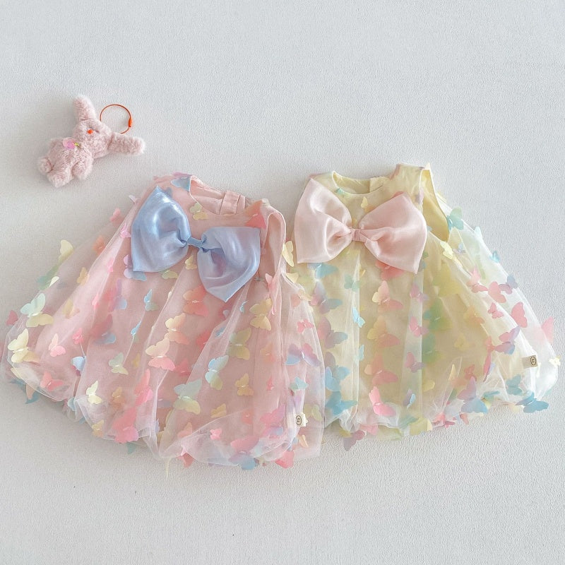 【BABY&KID】夏新作カラフルバタフライワンピースSK106116