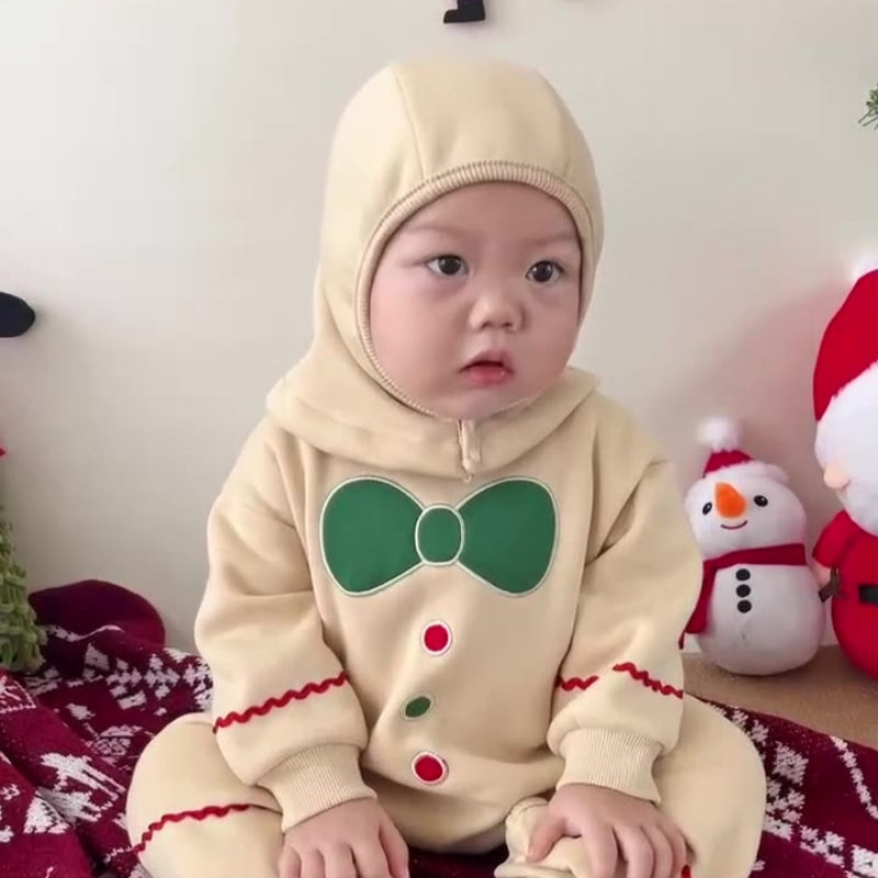 【BABY】韓国風クリスマスクッキー柄カバーオールSK102801