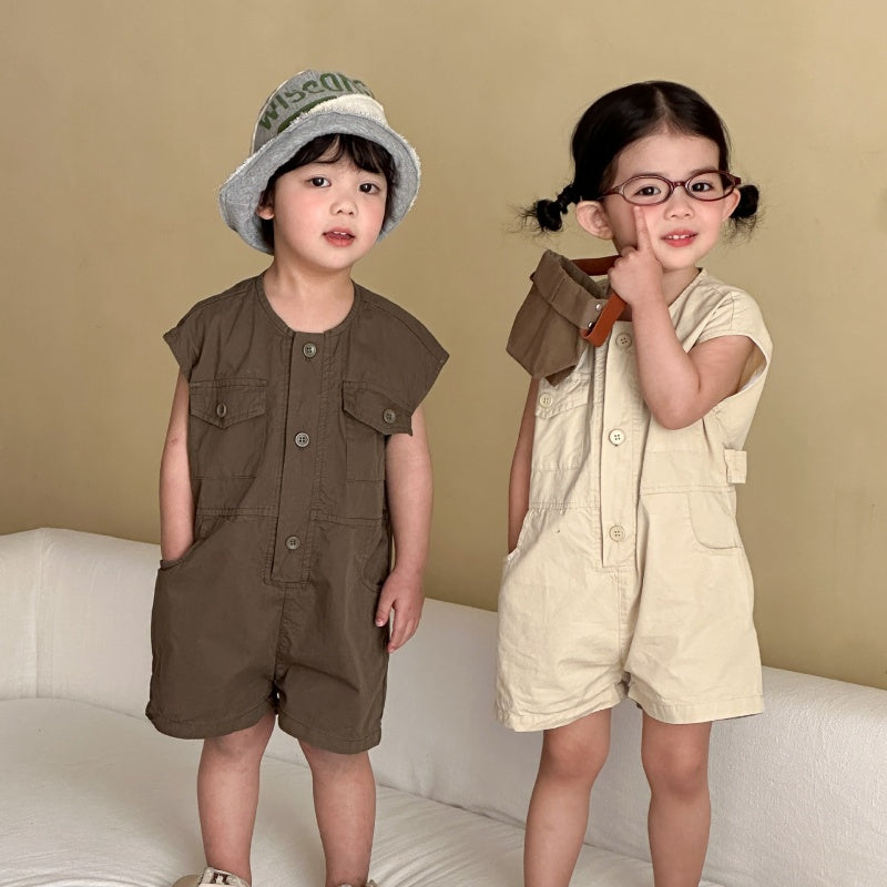 【BABY&KID】夏新作キッズショートオールインワンSK104724