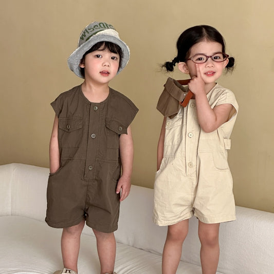 【BABY&KID】夏新作キッズショートオールインワンSK104724