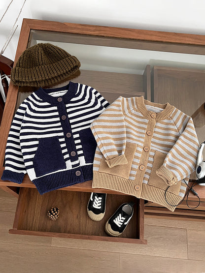 【BABY&KID】オシャレボーダーカーディガンSK022205