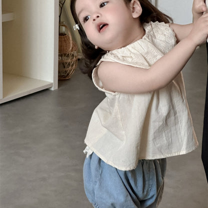 【BABY】夏新作 フリルブラウス、デニムショートパンツSK092220