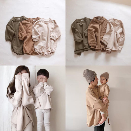 【親子】ゆったりロンパース、スウェットSK101557