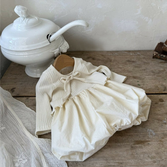 【BABY】リブカーディガン、ふんわりジャンパースカートSK104023