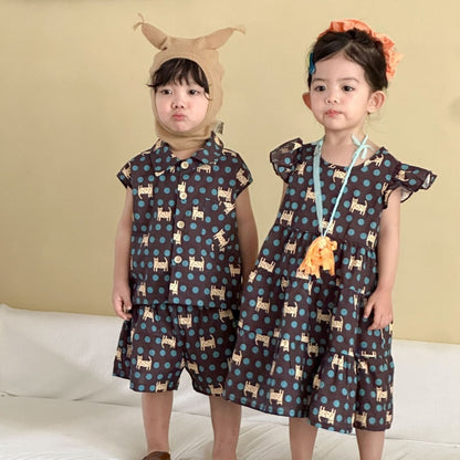 【BABY&KID】夏新作ドットセットアップ、ワンピースSK104717