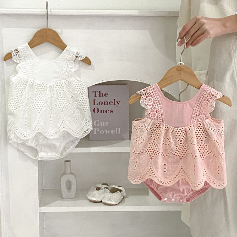 【BABY】夏新作 ノースリーブレーストップス＆ショートパンツSK072312