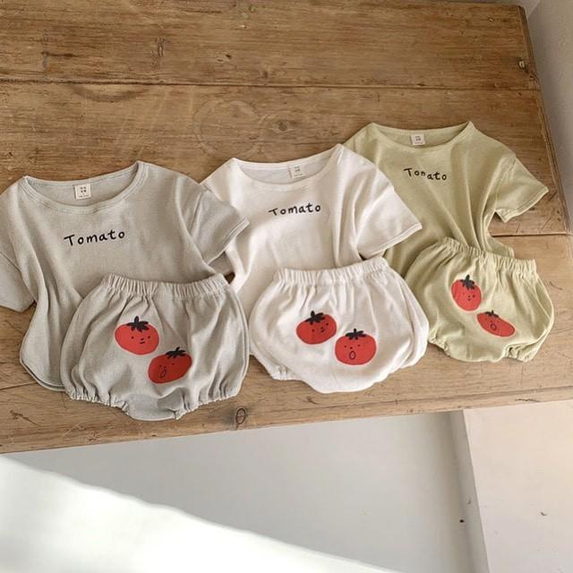 【BABY】夏新作 トマト柄セットアップSK082705