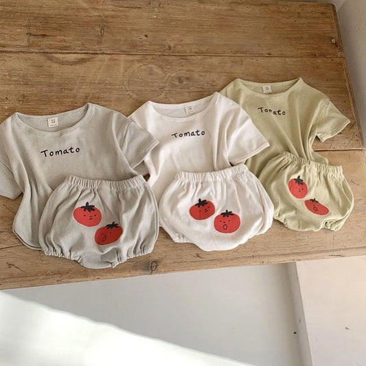 【BABY】夏新作 トマト柄セットアップSK082705