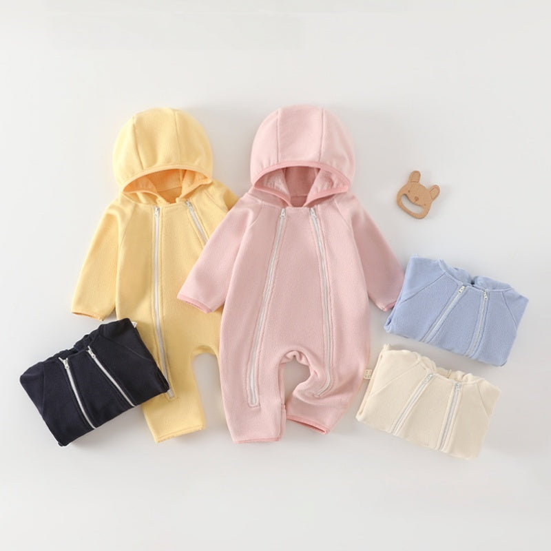 【BABY】北欧風一体型ボアフード付きカバーオールSK108419