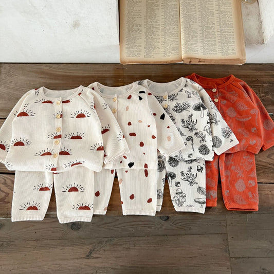 【BABY】ワッフルプリントセットアップSK010326