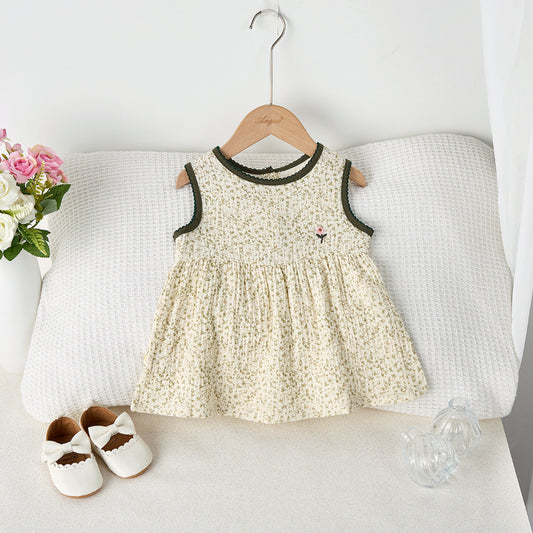 【BABY&KID】夏新作 ノースリーブ花柄ワンピースSK081529