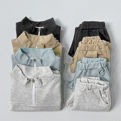 【BABY&KID】ハイネック暖かいオシャレセットアップSK030314