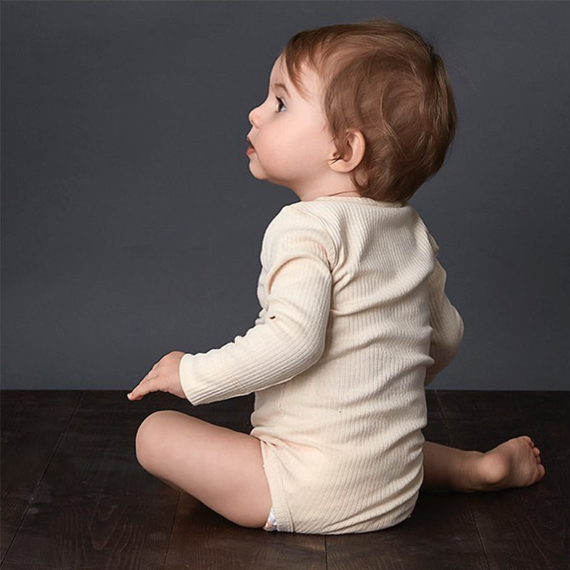 【BABY&KID】北欧風 リブ無地ロンパースSK012517