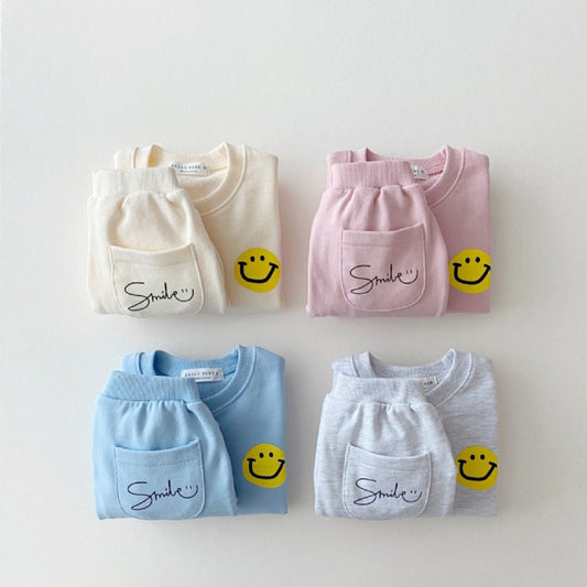 【BABY&KID】笑顔柄オシャレセットアップSK030302