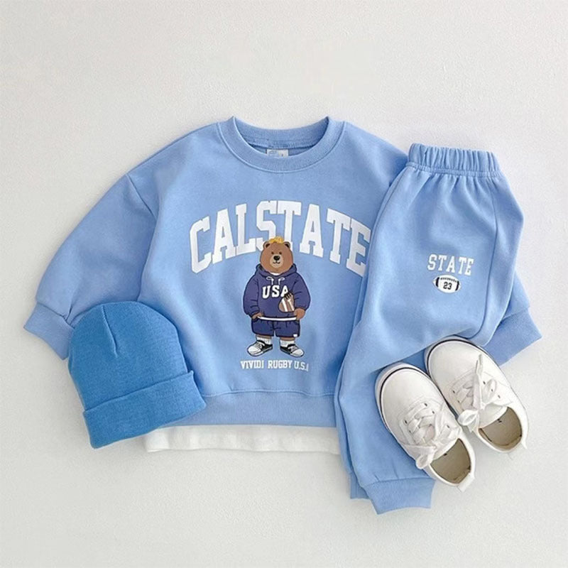 【BABY&KID】クマ柄セットアップSK020911
