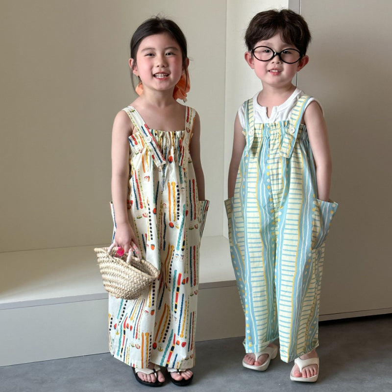 【BABY&KID】夏新作 カラフルサロペットSK072103