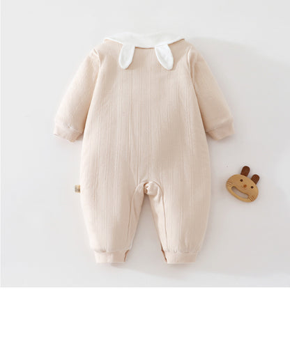【BABY】冬新作丸襟刺繍キルティングカバーオールSK108215