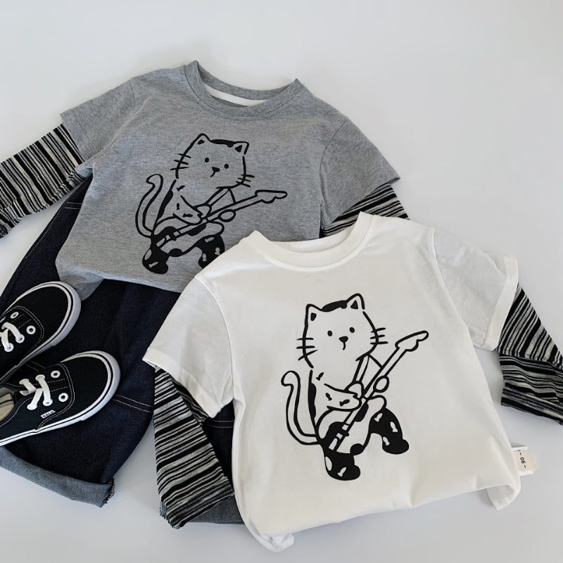 【BABY&KID】小猫柄長袖TシャツSK100529