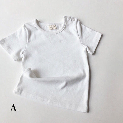 【オトク】【BABY】夏新作 無地丸首Tシャツ、ショートパンツSK092215
