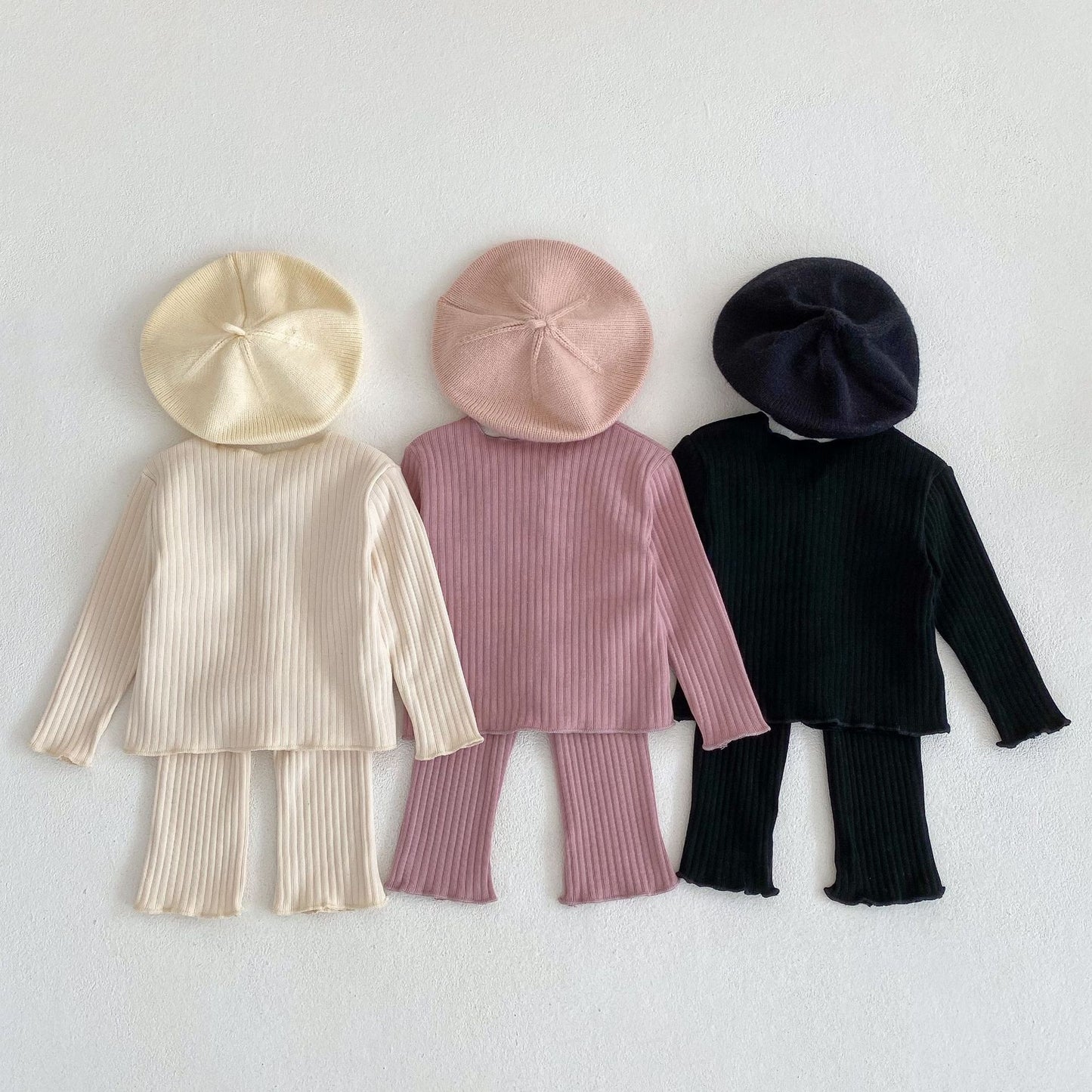 【BABY】無地シャツ&ボトムスセットアップSK031803