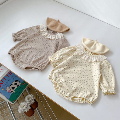 【BABY】総柄小花柄レースロンパースワンピースSKO70721