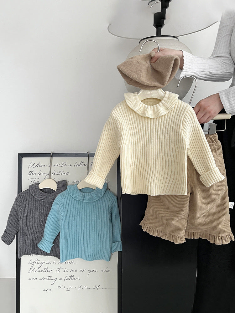 【BABY&KID】冬新作ドールカラーニットトップスSK11421