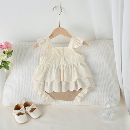 【BABY&KID】夏新作 刺繍フリルキャミ&バルーンパンツSK081720