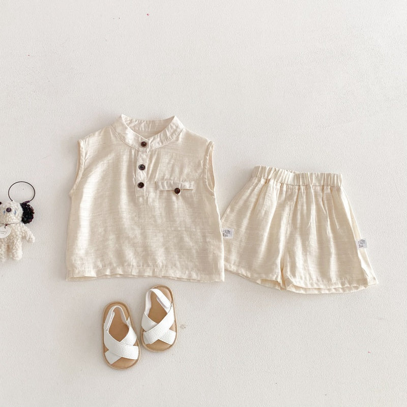 【BABY】夏新作ノースリーブトップス＆ショートパンツSK104617