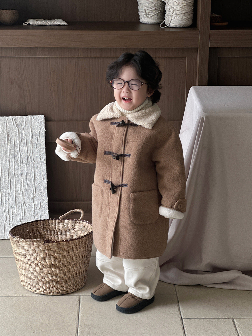 【BABY&KID】裏起毛厚手防寒ロングアウターSK012919