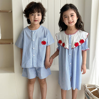 【BABY＆KID】夏新作 りんご柄セットアップ、ワンピースSK063015