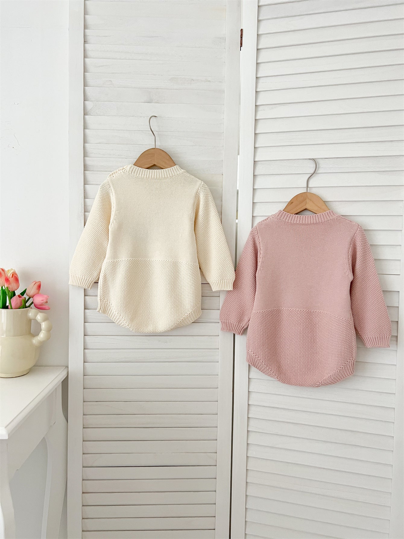 【BABY】マッシュルーム刺繍ニットロンパースSK022709