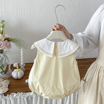 【BABY】夏新作スウィートカートゥーンワッペンロンパースSK106216