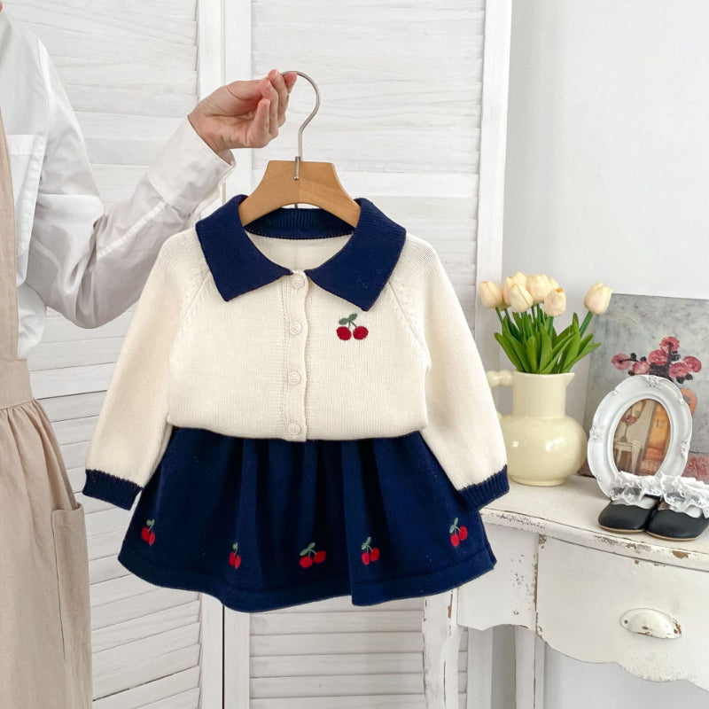【BABY&KID】さくらんぼ刺繍セットアップSK092722