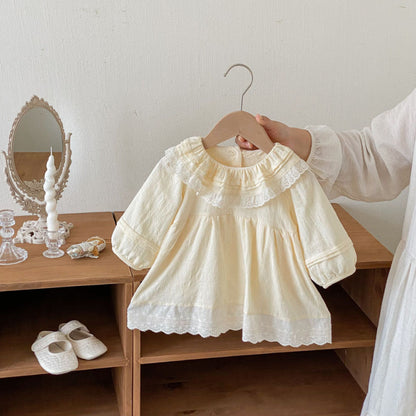 【BABY】クルーネックレースロンパースドレスSK100711