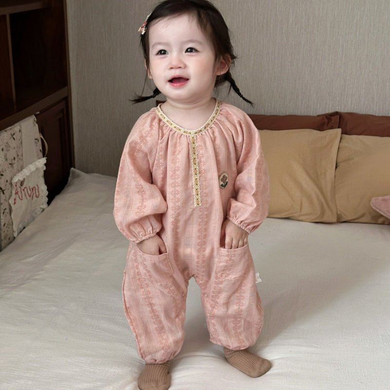 【BABY】小花柄カバーオールSK104419