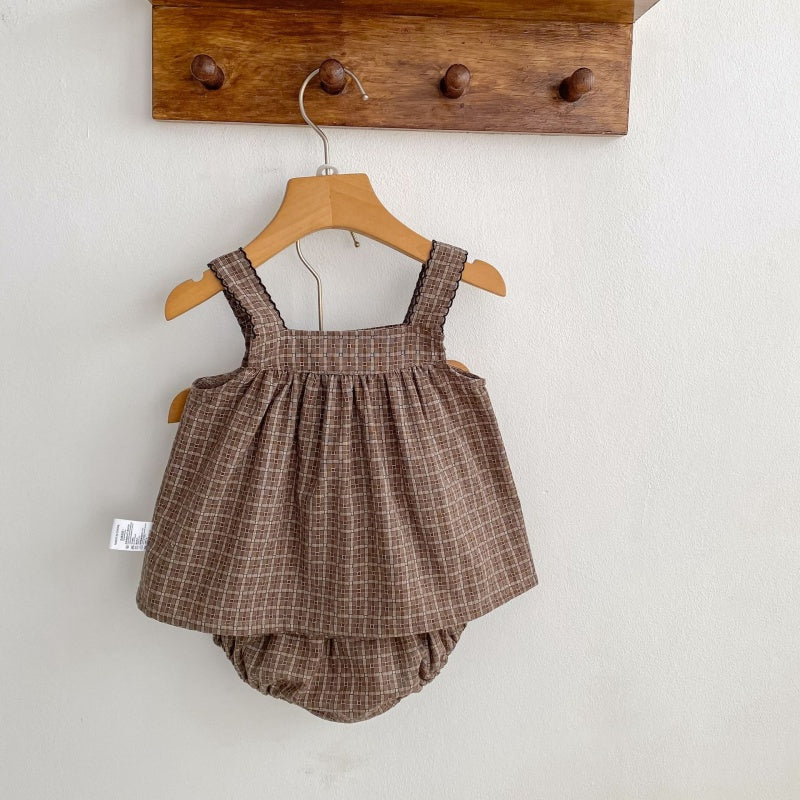 【BABY&KID】夏新作レトロチェックセットアップSK105407