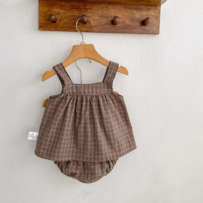 【BABY&KID】夏新作レトロチェックセットアップSK105407