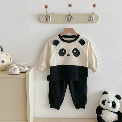 【BABY&KID】クルーネックパンダセットアップSK092705
