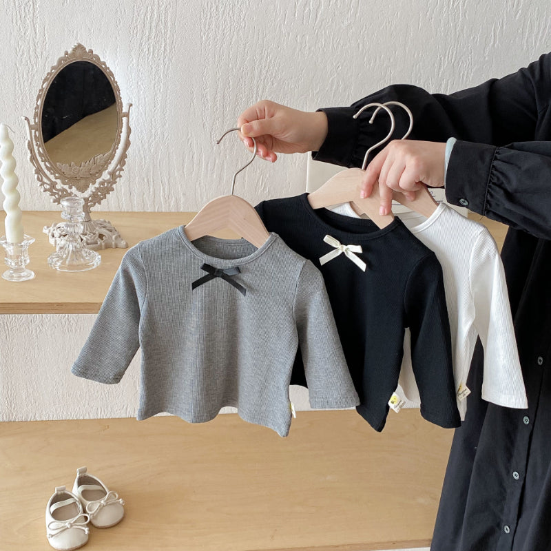 【BABY】韓国風蝶結び長袖TシャツSK100323