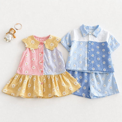【BABY&KID】夏新作フラワー総柄ワンピース、セットアップSK106103