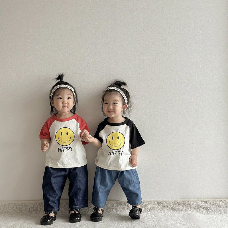 【BABY】夏新作 スマイルプリントTシャツSK080827