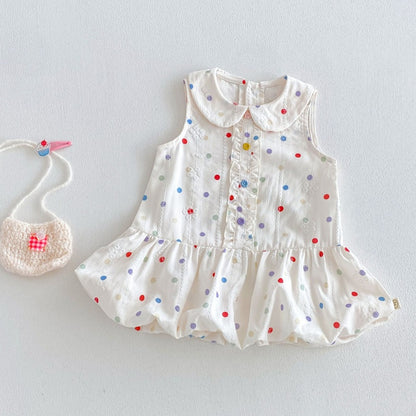 【BABY&KID】夏新作カラフルドットワンピースSK106107