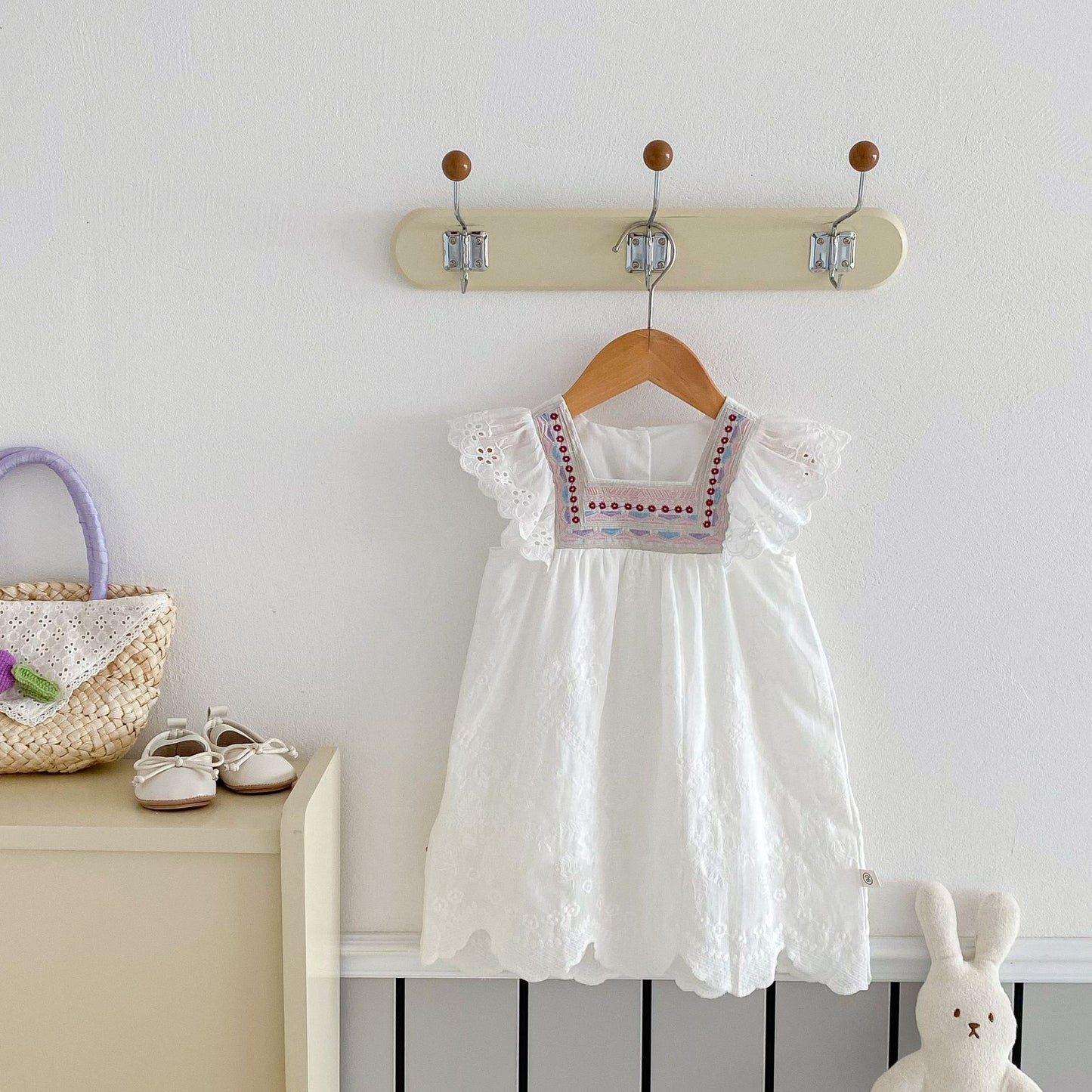 【BABY&KID】夏新作 刺繍レースワンピースSK072612