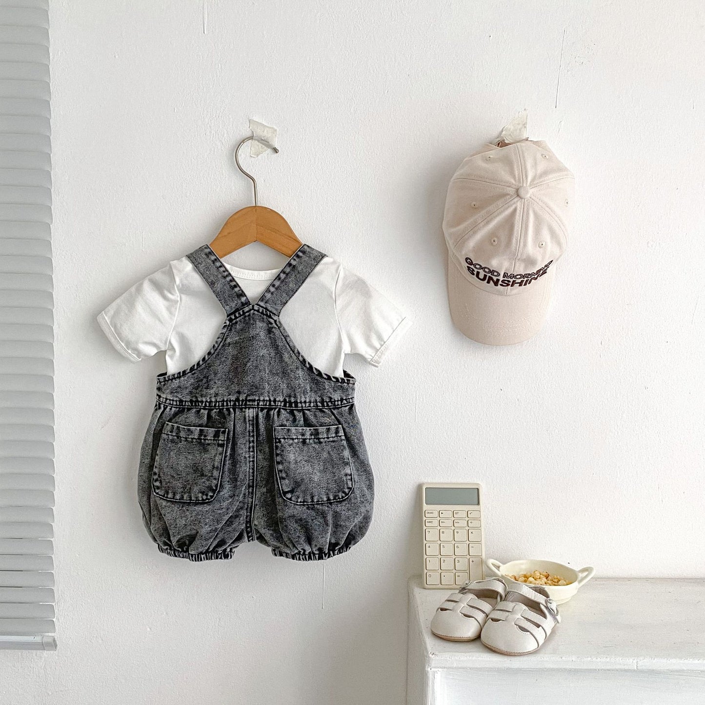 【BABY】夏新作　レトロデニムサロペット、ＴシャツSK081312