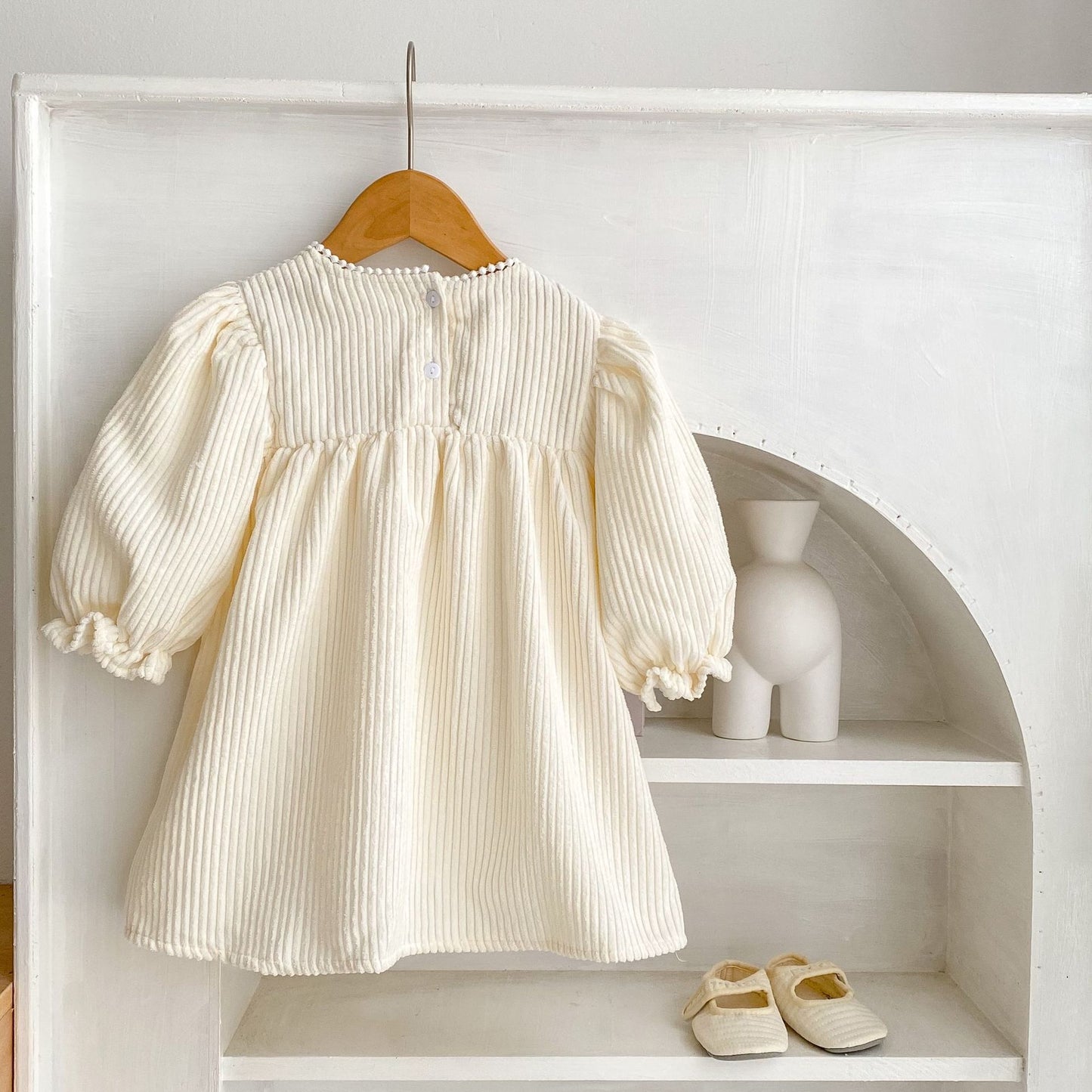 【BABY&KID】コーデュロイフラワークリーワンピースSK031804