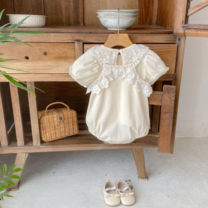 【BABY】夏新作 レースクリームロンパース、ＴシャツSK061805