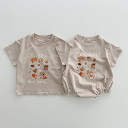 【オトク】【BABY】夏新作 プリントコットンロンパース、TシャツSK071804