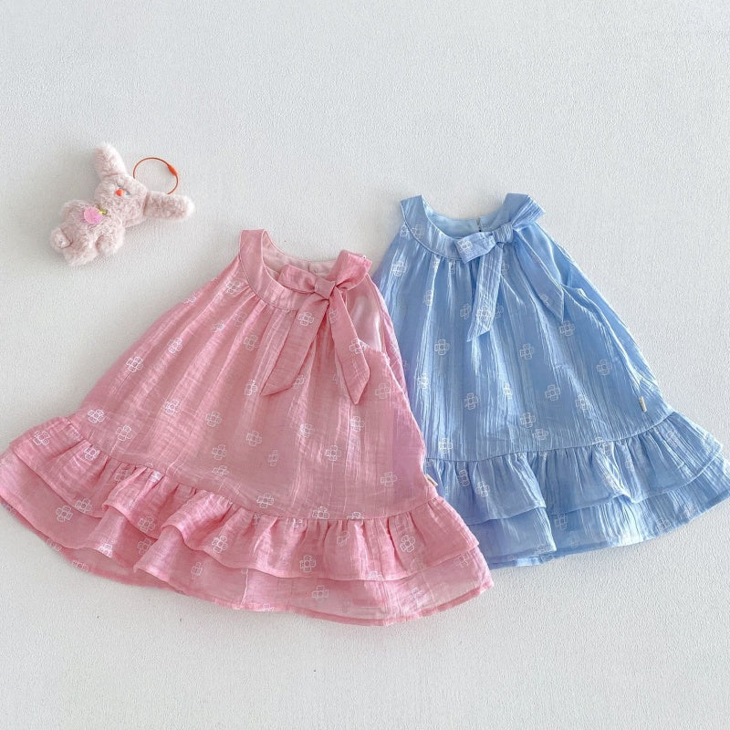 【BABY&KID】夏新作小花柄蝶結び総柄ワンピースSK106109