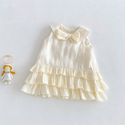 【BABY&KID】夏新作丸襟蝶結びワンピースSK106106